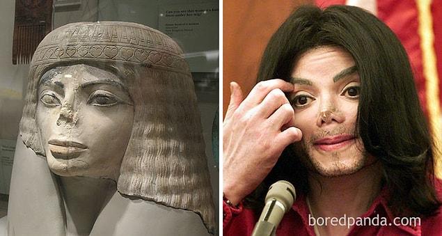 Египетский бюст и Майкл Джексон.