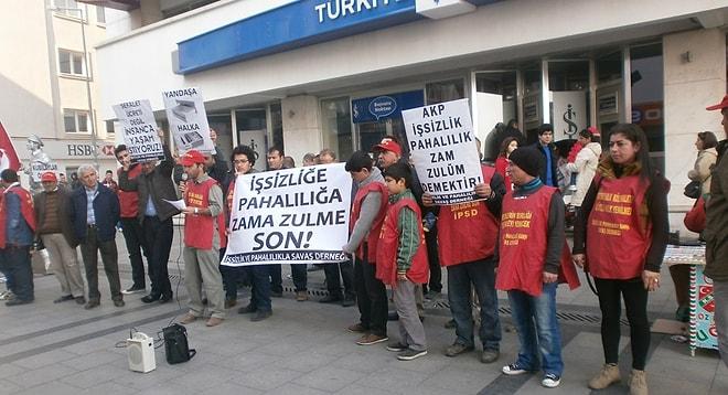 İPSD, İzmir’de “Asgari Ücret” ve Zamları Protesto Etti