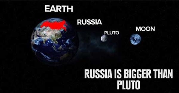 7. Rusya Pluto'dan daha büyüktür