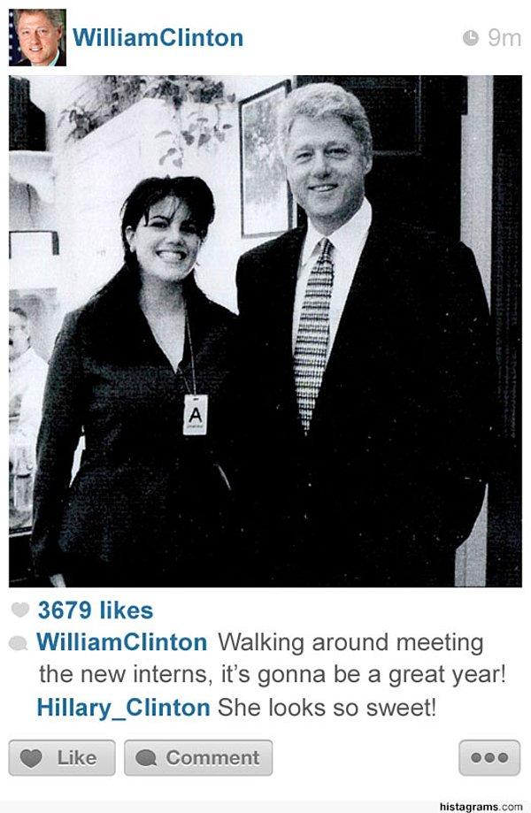 4. Yeni stajyeriyle fotoğrafını paylaşan Clinton