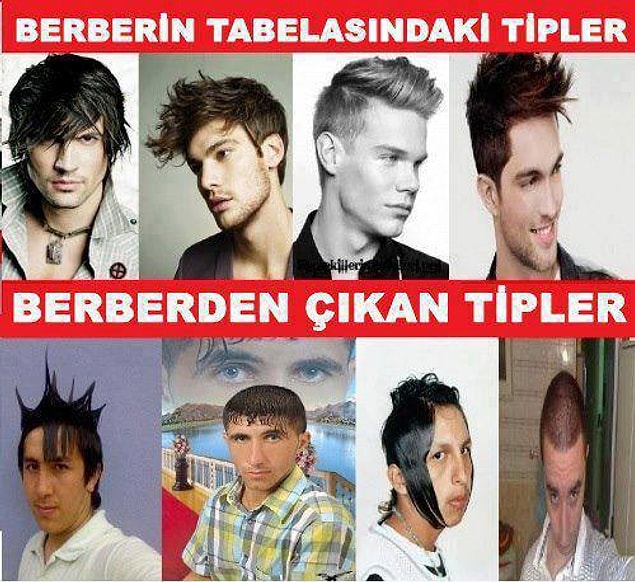 10. Arkadaş tavsiyesiyle tabela yaptırıp, kendi tarzını mahalleye dayatan berber.