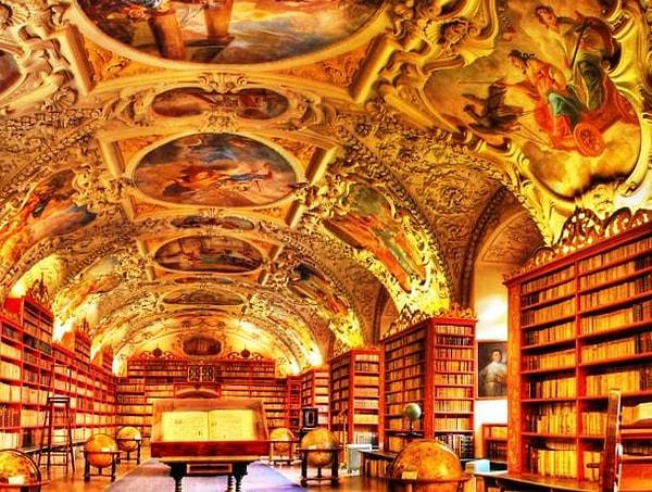 20. Strahov Manastırı Kütüphanesi (Prag, Çek Cumhuriyeti)