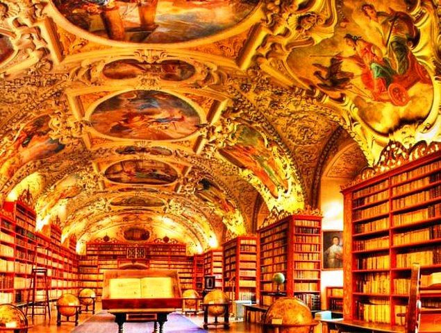 20. Strahov Manastırı Kütüphanesi (Prag, Çek Cumhuriyeti)