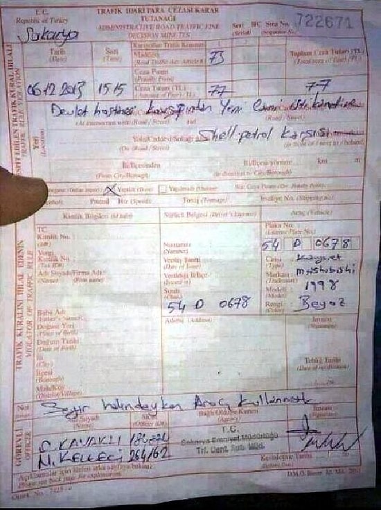 Böyle Trafik Cezası Görülmedi