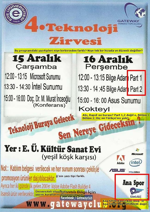 2. bir broşürdeki bütün hataları ilk görüşte görüyor ve krize giriyorsanız,