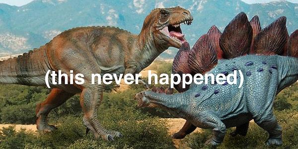 14. Stegosaurus ve Tyrannosaurus Rex arasındaki zaman farkı İnsanlarla Tyrannosaurus Rex arasındaki zaman farkından daha fazla.