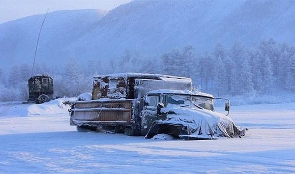 7. İnsanların yaşadığı en soğuk yer - Oymyakon, Rusya