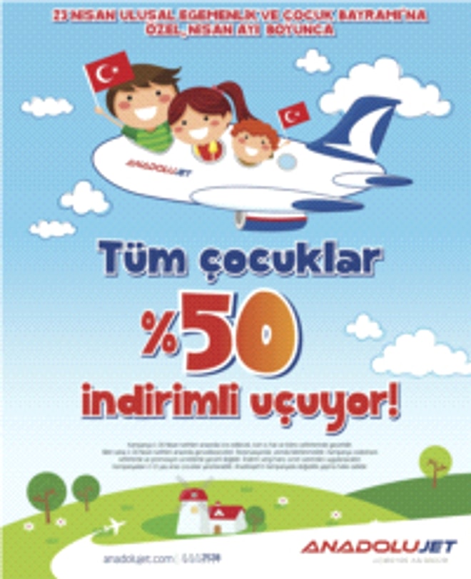 Anadolujet'ten Çocuklara Özel 23 Nisan Kampanyası