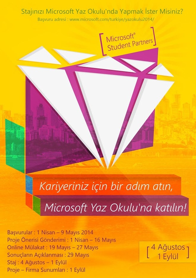 Microsoft Yaz Okulu Başvuruları Başladı!