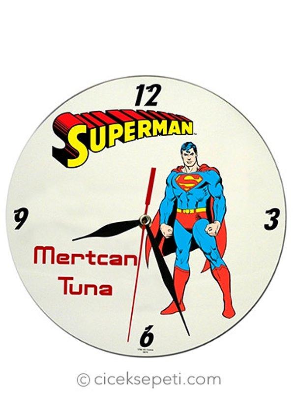 Kişiye Özel Lisanslı Superman Duvar Saati