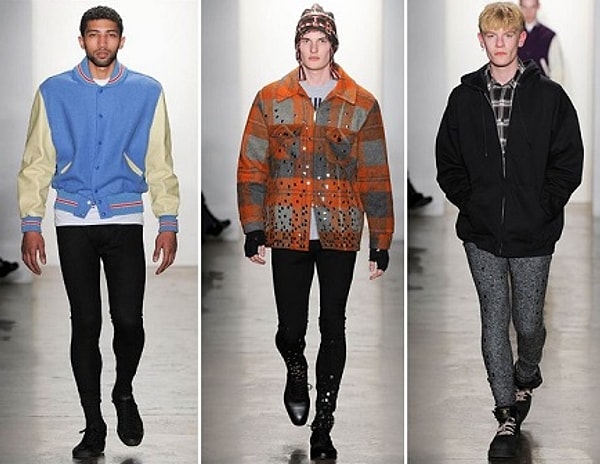 1. Эта мода иногда заставляет симпатичных и хорошо сложенных молодых людей сливаться с толпой