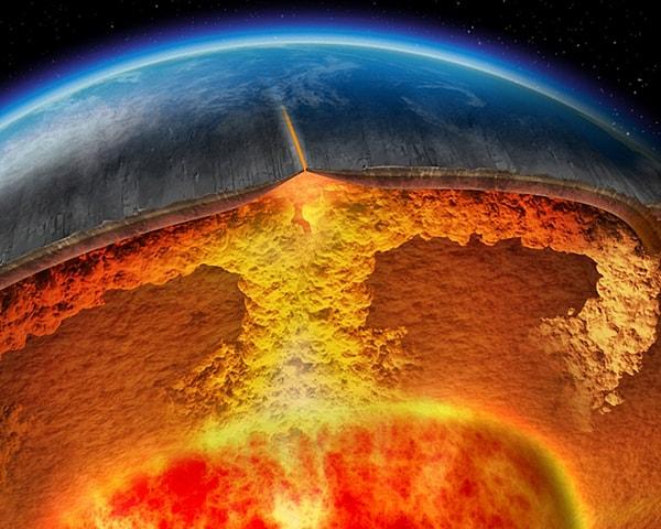 31. Dünya'nın çekirdek kısmı 5500 santigrat derece sıcaklıktadır. Bu sıcaklık, Güneş'in yüzey sıcaklığına hemen hemen eşittir.