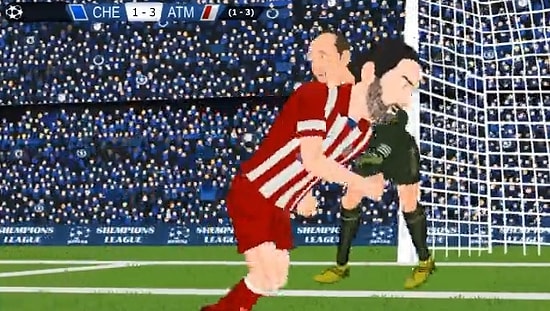 Atletico Madrid'in Chelsea Zaferi Çizgi Film Oldu