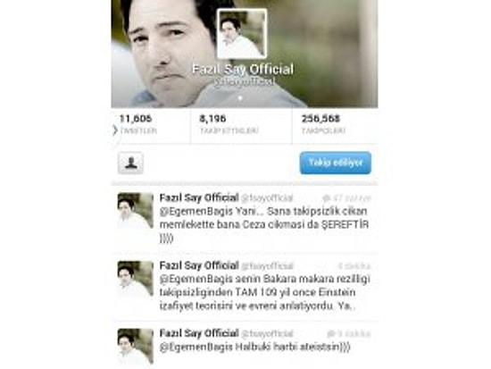 Fazıl Say'dan Egemen Bağış'a 'Ateistsin' Tweeti!
