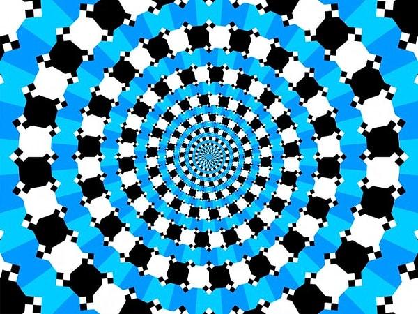 7. Aşağıdaki spiral şekli gördünüz mü? Aslında bu şekil bir spiral değil, sadece çemberlerden oluşuyor ama beyniniz spiral olduğunu düşünüyor