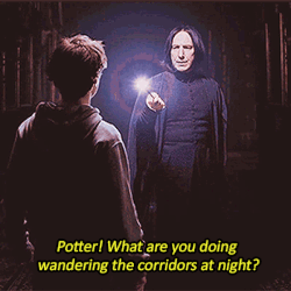 40. Snape'in Harry'i gece yakaladığı sahne :D
