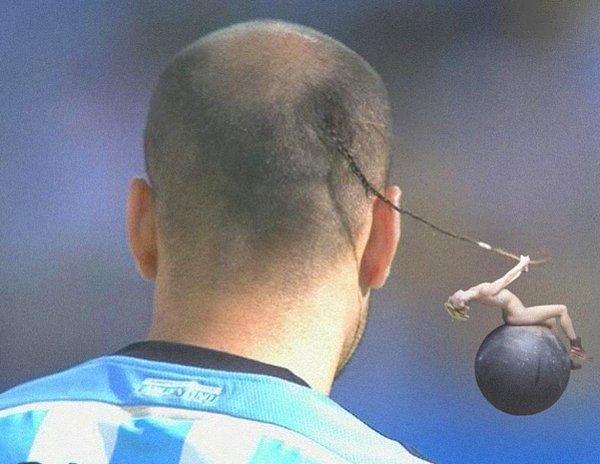 32. Arjantinli Palacio da ilginç saçıyla dikkat çekti.