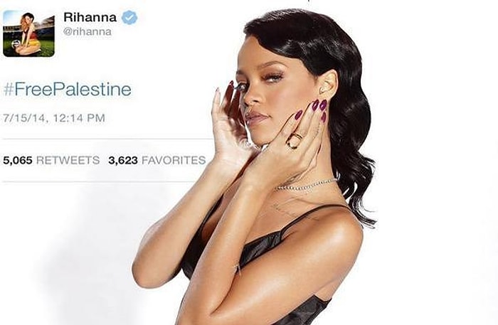 Rihanna Filistin İçin Attığı Tweet'i 8 Dakika Sonra Silmiş