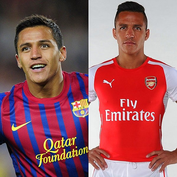 Alexis Sanchez FC Barcelona----->Arsenal   38 Milyon €