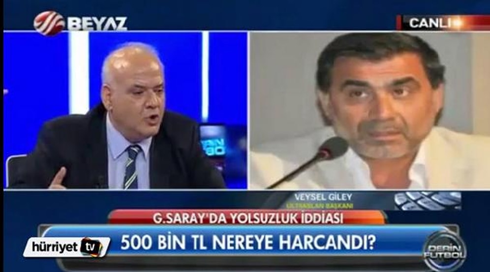 Ahmet Çakar Canlı Yayında Bardak Fırlattı