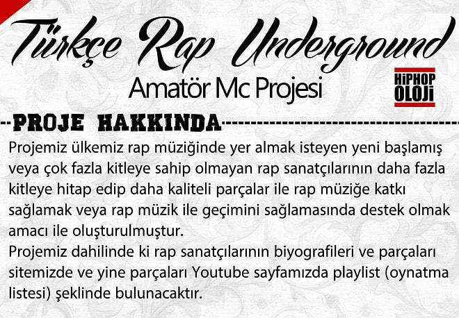 Türkçe Rap Underground Amatör Mc Projesi