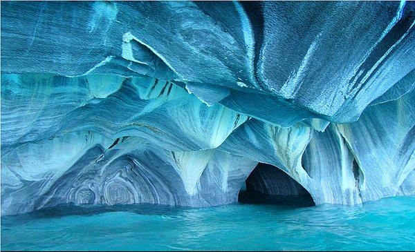 8. Mavi mermer mağarası, Şili