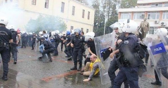 Sinop'ta Eylem Yapan Öğretmenlere Polis Müdahalesi