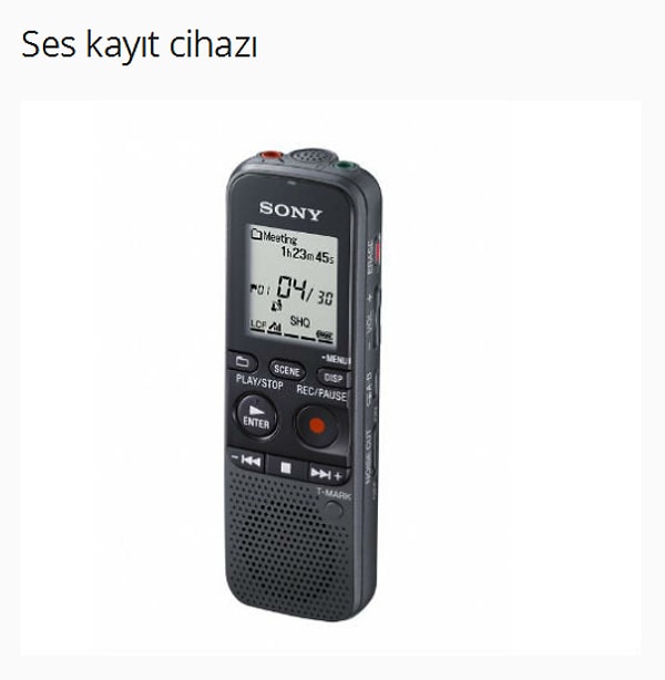 6. Ses Kayıt Cihazı