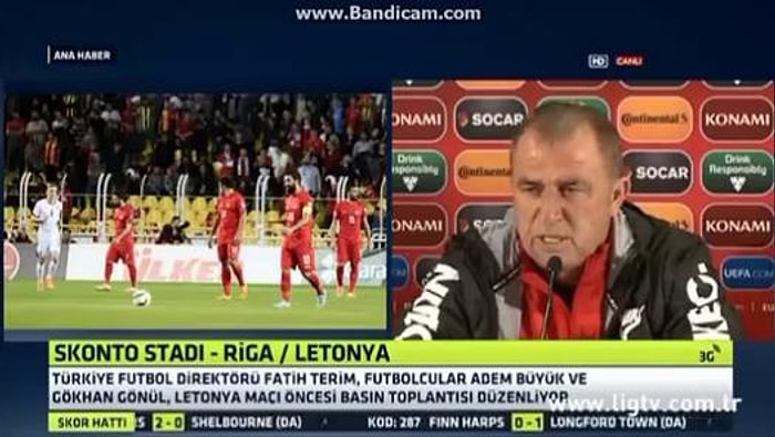 Letonyalı Gazeteciye Atarlanan Fatih Terim