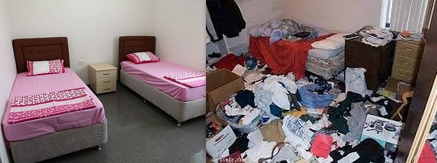 16. Odanız; memur teftişe geleceği zaman ve gittikten sonra şizofrenik sancılar yaşar.
