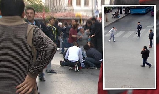 Polise Satırla Saldıran Şahıs Vuruldu