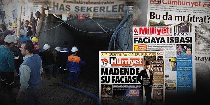 Gazetelerde Bugün: Maden Faciası Manşetlerde