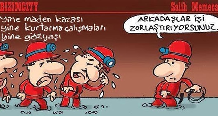 Salih Memecan'ın Maden Faciası Karikatürüne Sosyal Medyadan Tepkiler