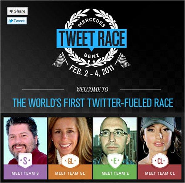 2. Mercedes-Benz :Tweet Race