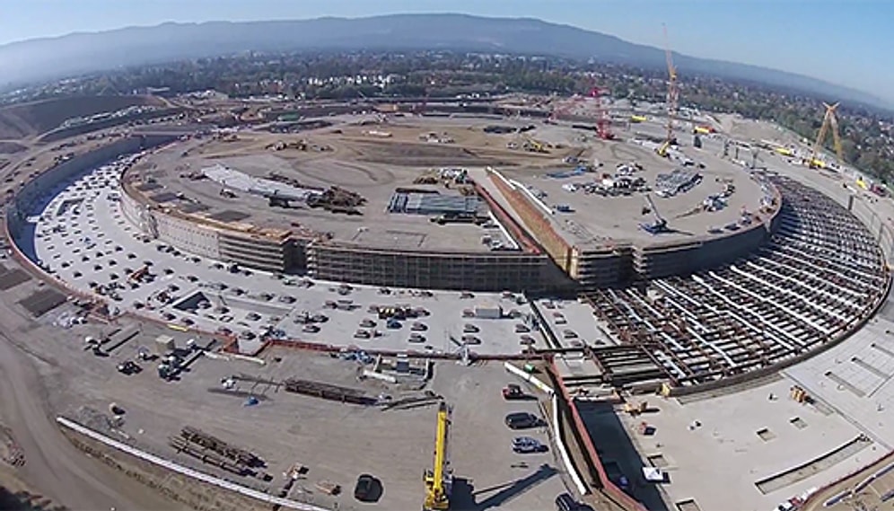 Apple'ın Uzay Gemisi Şeklindeki Yeni Kampüsü Havadan Görüntülendi