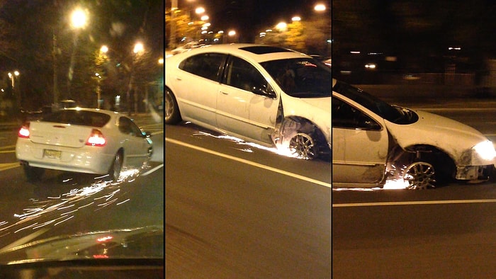 Tekerleği Olmadan Lüks Arabasını Kilometrelerce Süren Çılgın Kadın