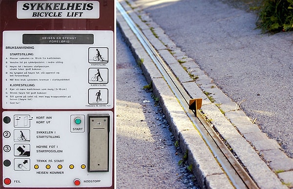 3. Более 200.000 велосипедистов уже использовали этот эскалатор.