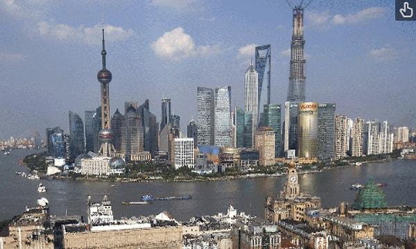 19. Şehirler korkutucu bir hızla büyüyor: 1987 ve 2014 yıllarında Şangay: