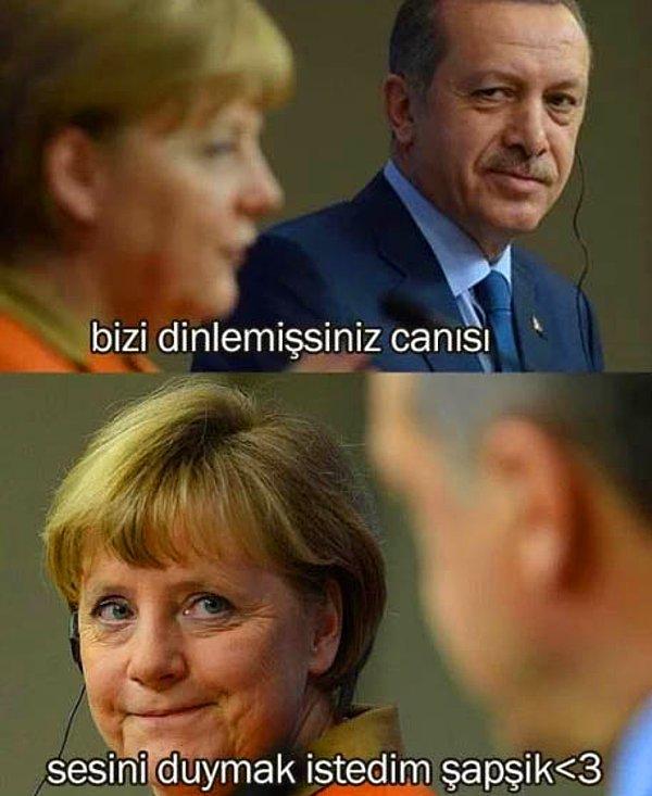 11. Angela Merkel'in Recep Tayyip Erdoğan'a Duyduğu Destansı Aşkı Anlatan 15 Caps