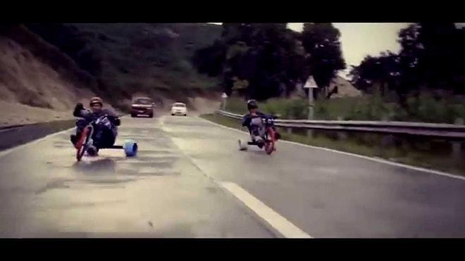 Trike Drifting Yapan Adrenalin Bağımlıları