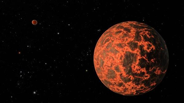 2. Bizden 33 ışık yılı uzaklıkta, tamamen yanan buz ile kaplı bir gezegen var.