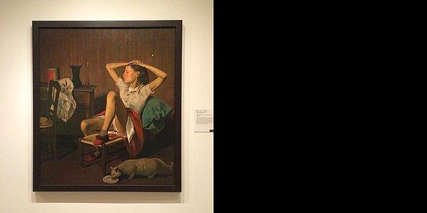 1. Balthus'un 'Thérèse Dreaming' adlı tuval üzerine yağlı boya çalışması