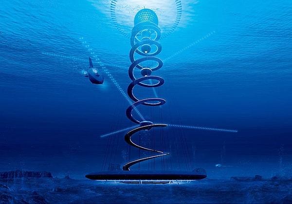 6. Bu gondol sistemi, küreyi zeminden 3.2 kilometre yükseliğe, su yüzeyine kadar taşıyabilecek.