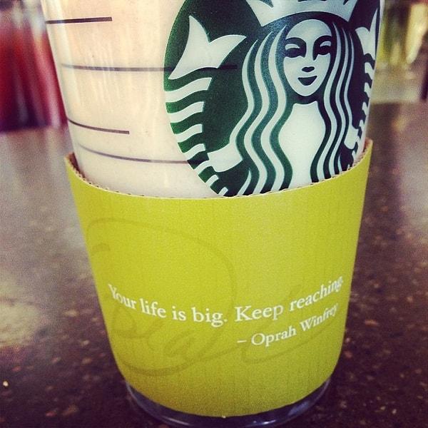 10. Sıkı bir çaysever olan Oprah'nın adı, Starbucks'ta bir çaya verildi.