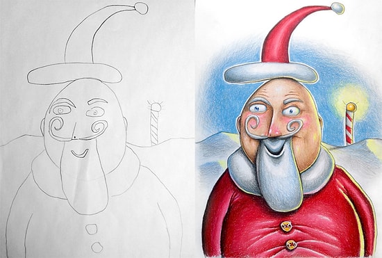 Çocuklarının Çizdiği Resimleri Renklendiren Yaratıcı Babadan 20 Çalışma