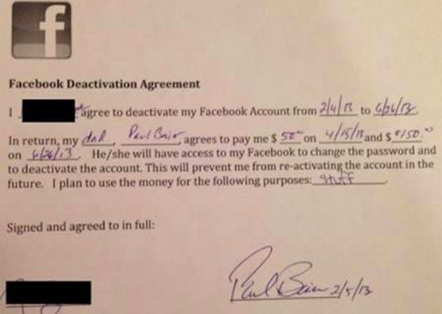 6. Kızına Facebook Hesabını 200$ Karşılığında Kapattıran Baba