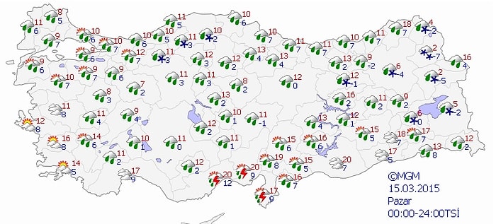 Ülkemizin Büyük Bir Kesmi Aralıklarla Yağışlı