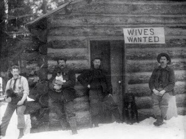 10. ''Eş Aranıyor'' diye reklam afişi asan Montanalı oduncu amcalar, 1901.