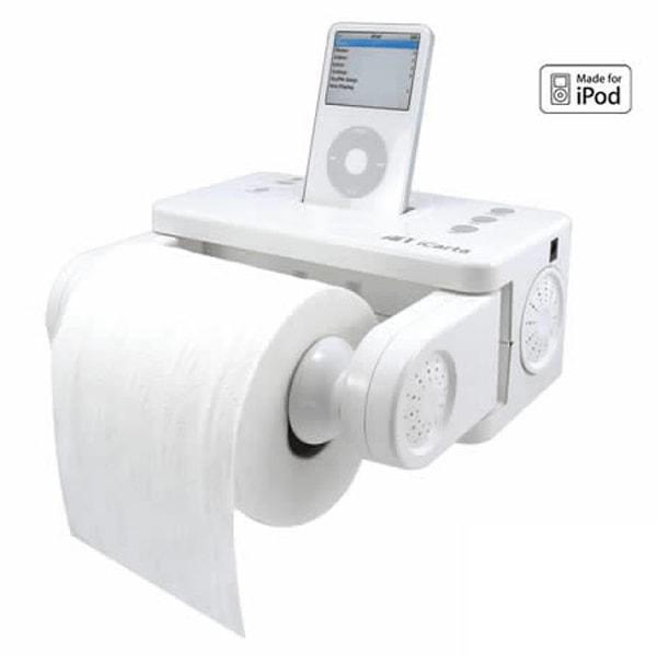 26. Kaka cinsinize göre dinleyebileceğiniz müzikleriyle karşınızda iPod'lu tuvalet kağıdı.