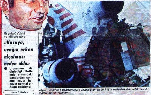 10) 16 Ocak 1983'te THY'ye ait uçak Ankara'da düştü.